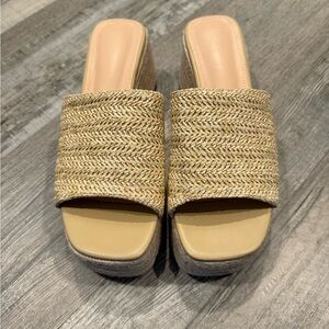Rope platform sandal